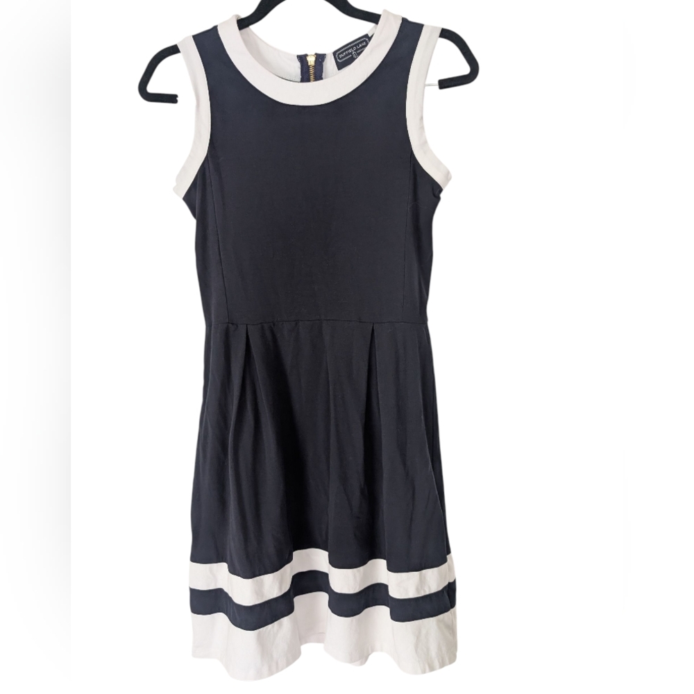 Black and White Sleeveless Dress